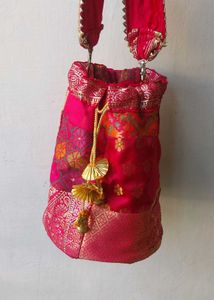 Rani Pink Royal  Indian Potli Bag
