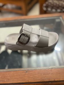 Grey Buckle Sandals