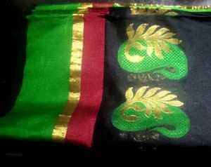 black silk blend saree