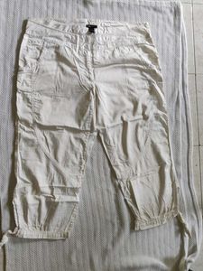 H&M WHITE TROUSER