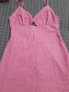Pink Cutout Mini Dress