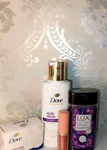 mini cute Dove &amp; LUX Bath Set
