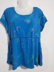 BLUE CUTE TOP