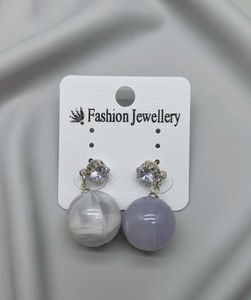 CZ Diamond Stud Ball Drop Earrings for Women