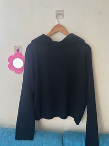 Gia Black Tie-Front Sweater