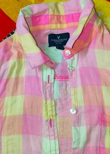 Women Check Shirt Light Colour