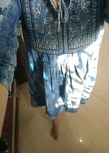 Embroidered Denim frock