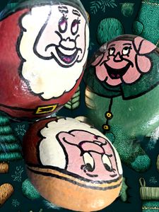 Snow White Dwarf Painted Rocks