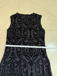 Shein Mock Neck All Over Print Dress