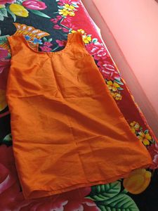 Orange Anarkali Dress