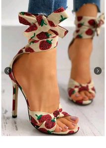 Strawberry Print Heels