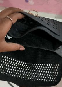 Chic Black Cutout Crossbody Bag