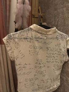 Hello France Graphic Print Top