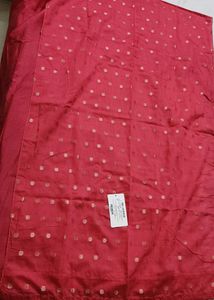 Saree Mall Silk Zari Pink Suit Fabric