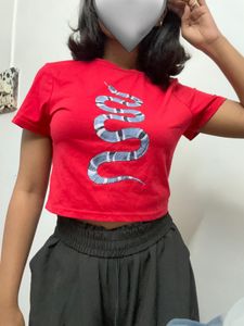 URBANIC red Snake Top