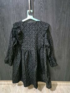 Patterned Black Dress