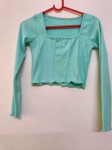 Mint Green Crop Top