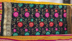 Beautiful Black Floral Saree