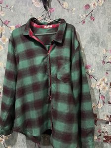 Plaid green chec Flannel Shirt