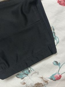 Black Halter Zip-Up Top