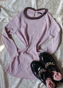 Zara Neck Work Top
