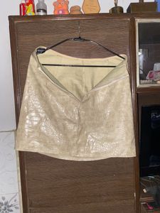 Crocodile Print Mini Skirt