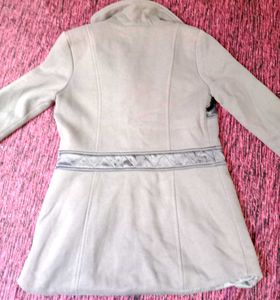 Elegant Grey Double-Breasted Coat