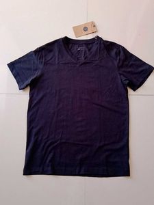 V Neck Black T Shirt ( Pure Cotton)