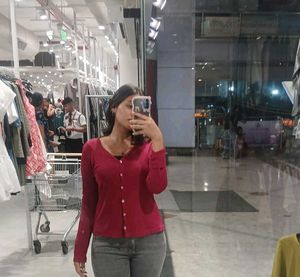 Red Button Up Elena Gilbert Inspired Outfit Top
