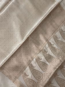 White Dyeable Banarasi Saree