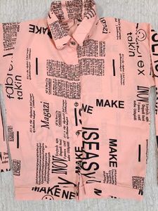 Pink Stylish Printed Shirt For Women 🩷