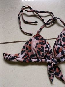 Leopard Print Bikini Top