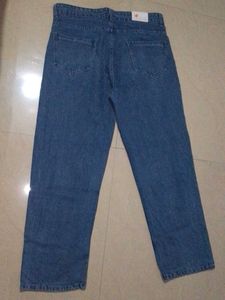 Blue Denim Straight Leg Jeans