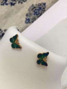 Tarnished Butterfly Stud Earrings