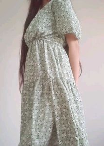 Floral Puff Sleeve Maxi Dress