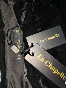 (La Chapelle Elegant Black Velvet Dress)