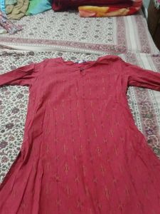 Red Printed Kurta