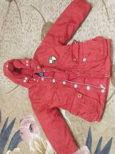 Branded Red Colour 4-8 Year Girls Jacket