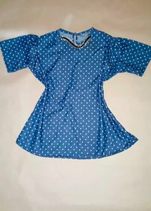 Set Top Polkadot And Jeans For Women