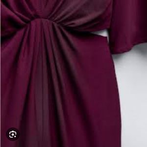 Zara Cut Out Jumpsuit- Aubergine
