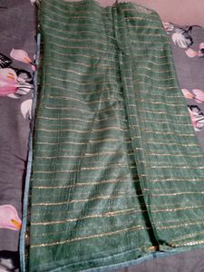 BRAND NEW DESIGNER (Green And Pink Saree)