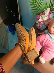 Gold Embellished Flats