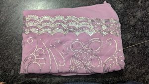 Baby Pink 🩷 Saree With Work