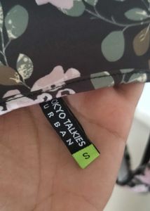 BlackandWhiteFloralBraletteTop