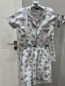 Cute Bow Print Pajama Set