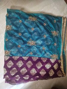 Pearl Party Wear Saree And Blouse