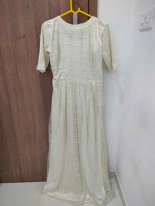 Elegant Ivory Pearl Embellished Dress