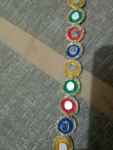 Colorful Mirror Embellished Trim