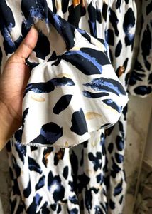 Leopard Print Tiered Midi Dress