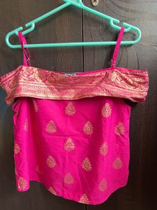 Pink &amp; Gold Bardot Top
